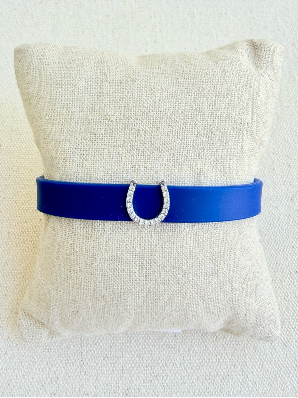 *Bracelet Charm Set* KEEP COLLECTIVE Retired Navy Silicone Horseshoe Charm